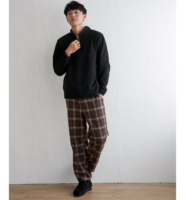 ikka「メランジフリースハーフジッププルオーバー」|パーカー|