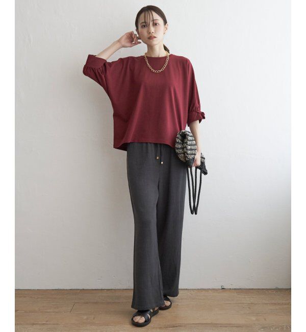 ikka「冷感ツイストドルマンプルオーバー」|プルオーバー|