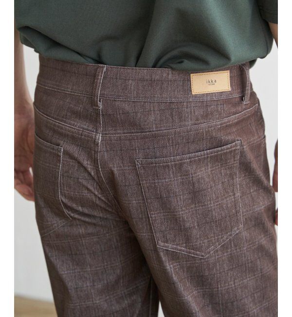 ikka「GOKU楽 EASY STRETCH イージーストレッチ チェック5Pパンツ」|その他|
