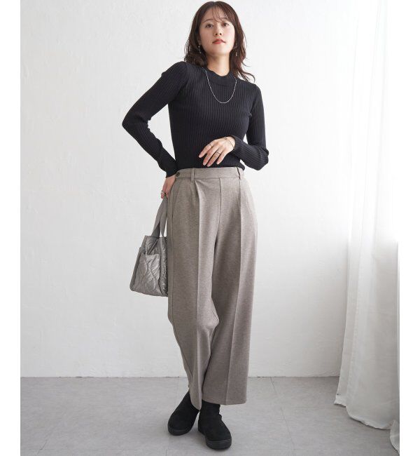 ikka「ミニハイネックリブニット」|プルオーバー|