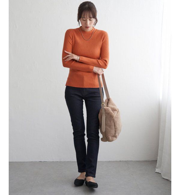 ikka「ミニハイネックリブニット」|プルオーバー|