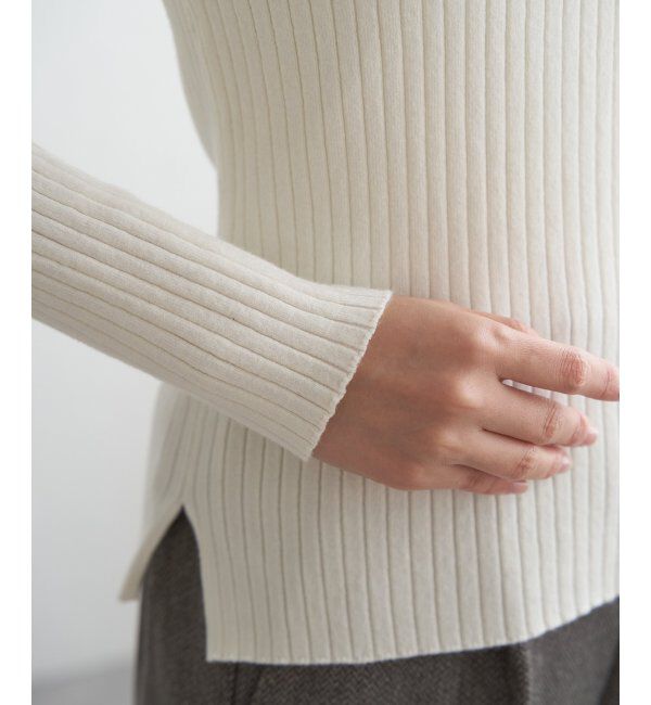 ikka「ミニハイネックリブニット」|プルオーバー|