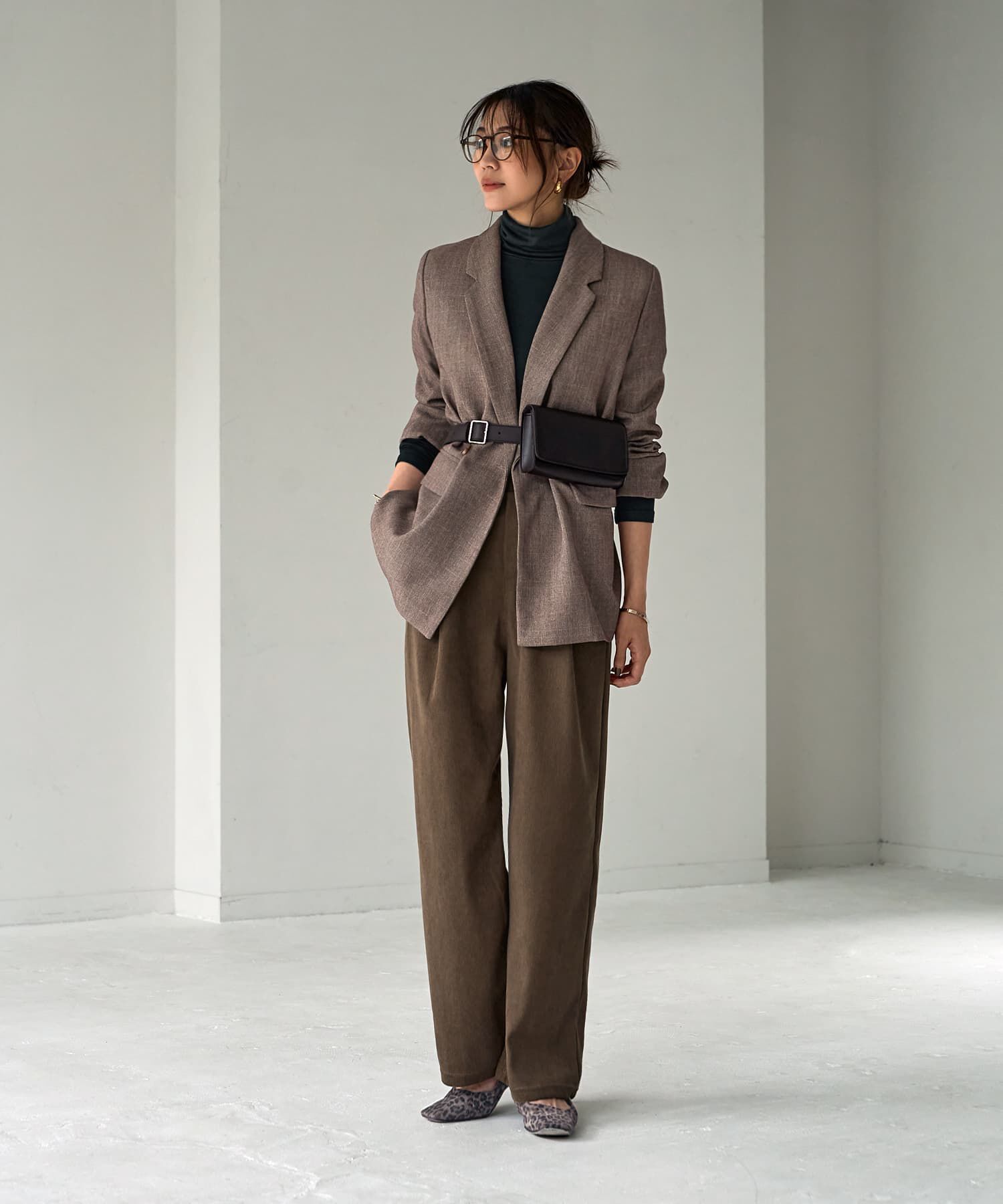 STYLE DELI「とろみ薄リブタートルネックトップス」|Tシャツ・カットソー|