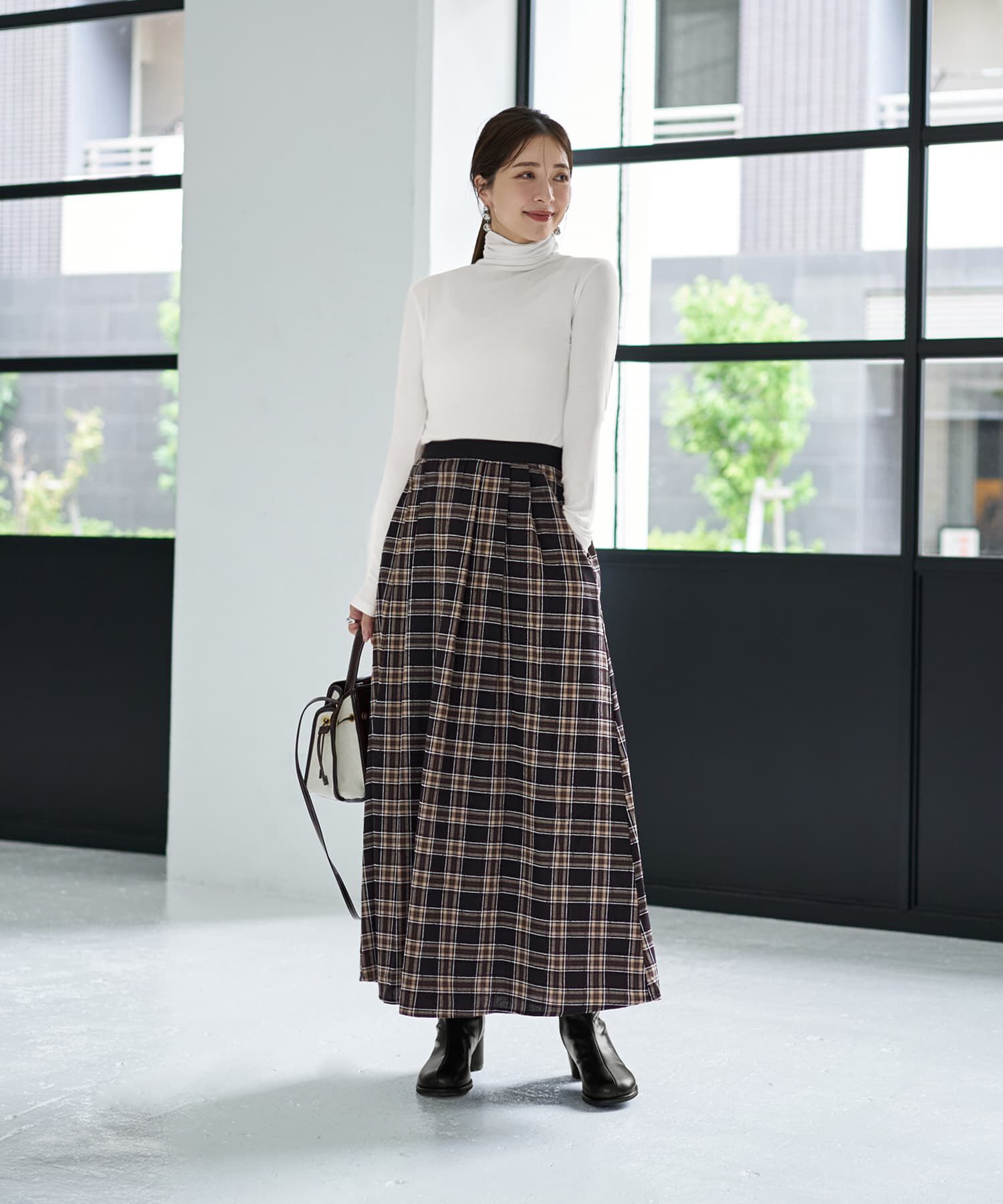 STYLE DELI「とろみ薄リブタートルネックトップス」|Tシャツ・カットソー|