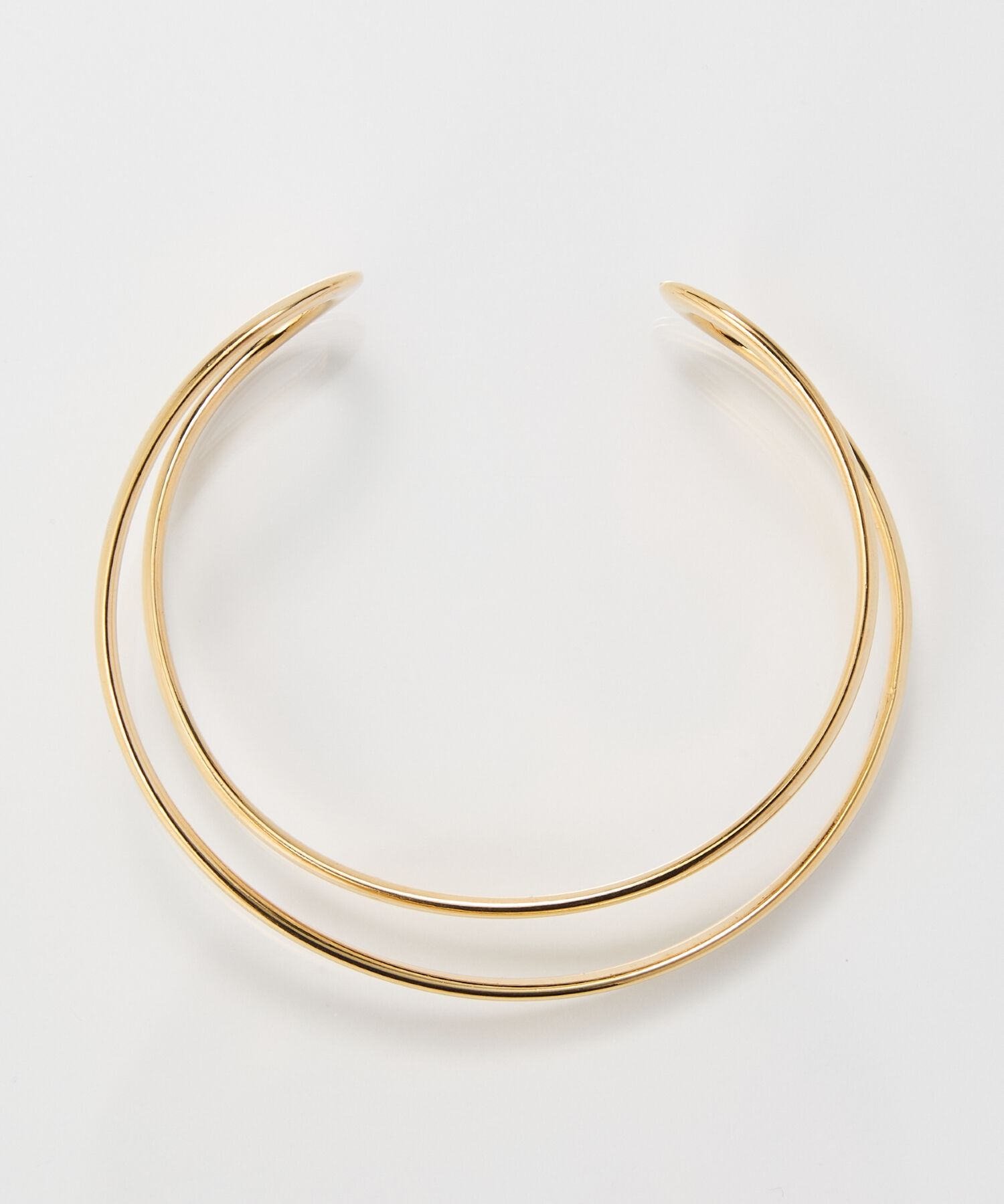 Phoebe「【金属アレルギー対応】ツインカレントカフバングル　ゴールド/ニッケルフリー」|ブレスレット・バングル|