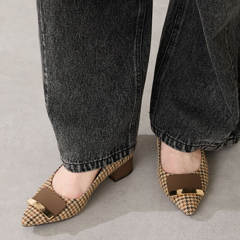 WA Oriental TRaffic「スクエアバックルフレアヒールパンプス/52314」|パンプス|