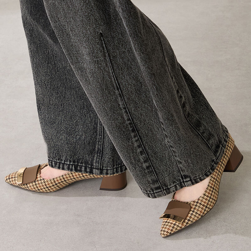 WA Oriental TRaffic「スクエアバックルフレアヒールパンプス/52314」|パンプス|