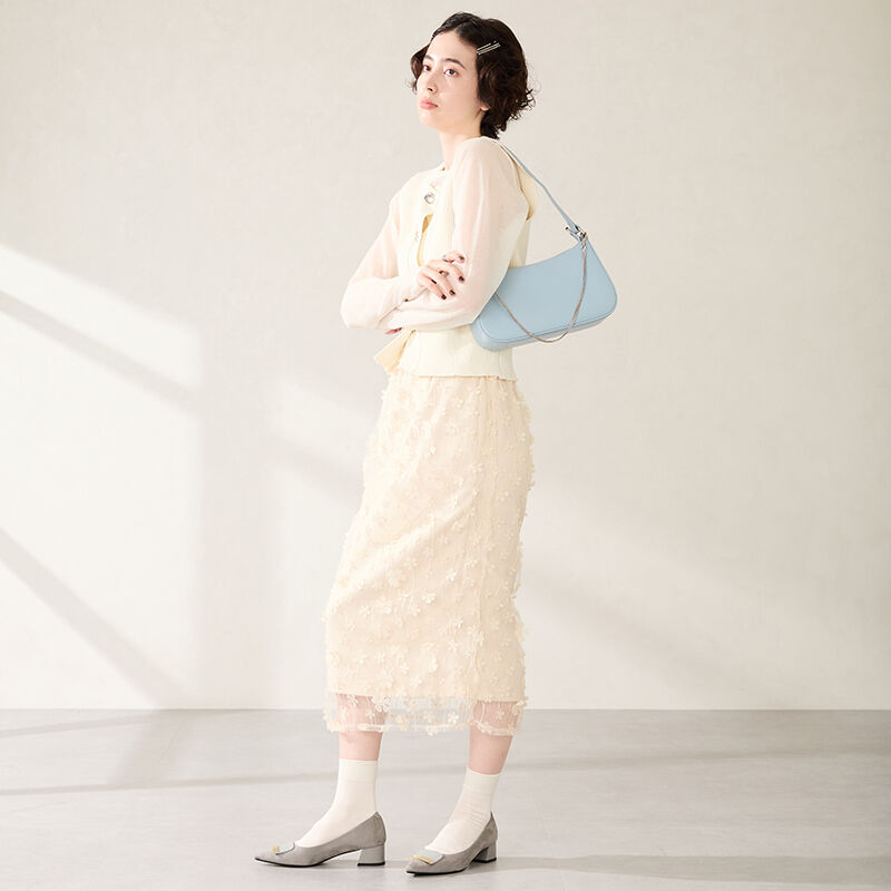 WA Oriental TRaffic「スクエアバックルフレアヒールパンプス/52314」|パンプス|