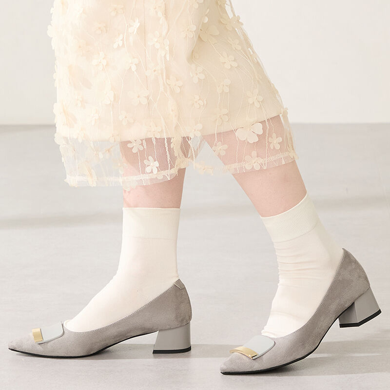 WA Oriental TRaffic「スクエアバックルフレアヒールパンプス/52314」|パンプス|