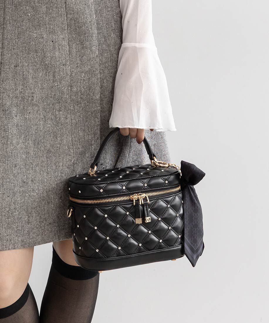  「2WAYリボンチャームキルティングバニティバッグ」|ショルダー・メッセンジャー|