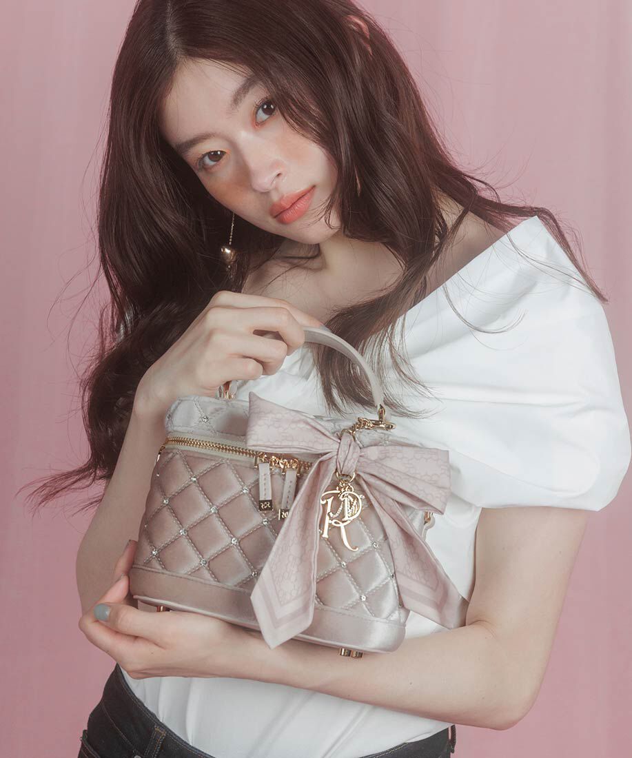  「2WAYリボンチャームキルティングバニティバッグ」|ショルダー・メッセンジャー|