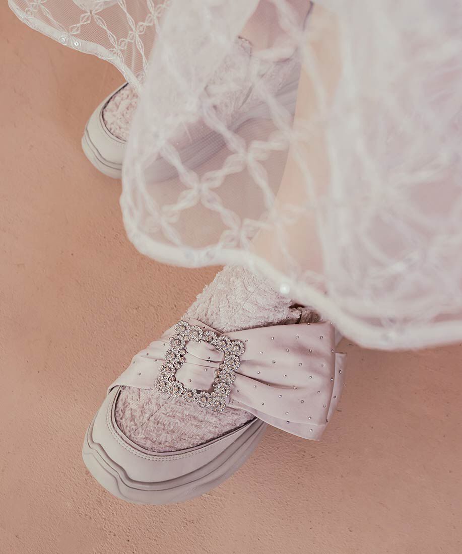  「ビッグリボンボリュームソールスニーカー」|スニーカー|