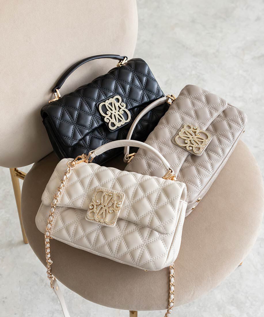 「2WAY モノグラムビジューキルティングバック」|ショルダー・メッセンジャー|