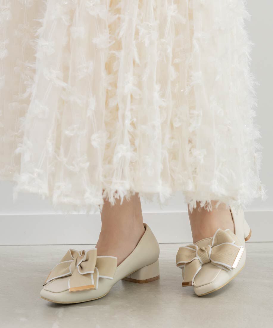  「ビッグリボンデザインローファー」|ローファー|