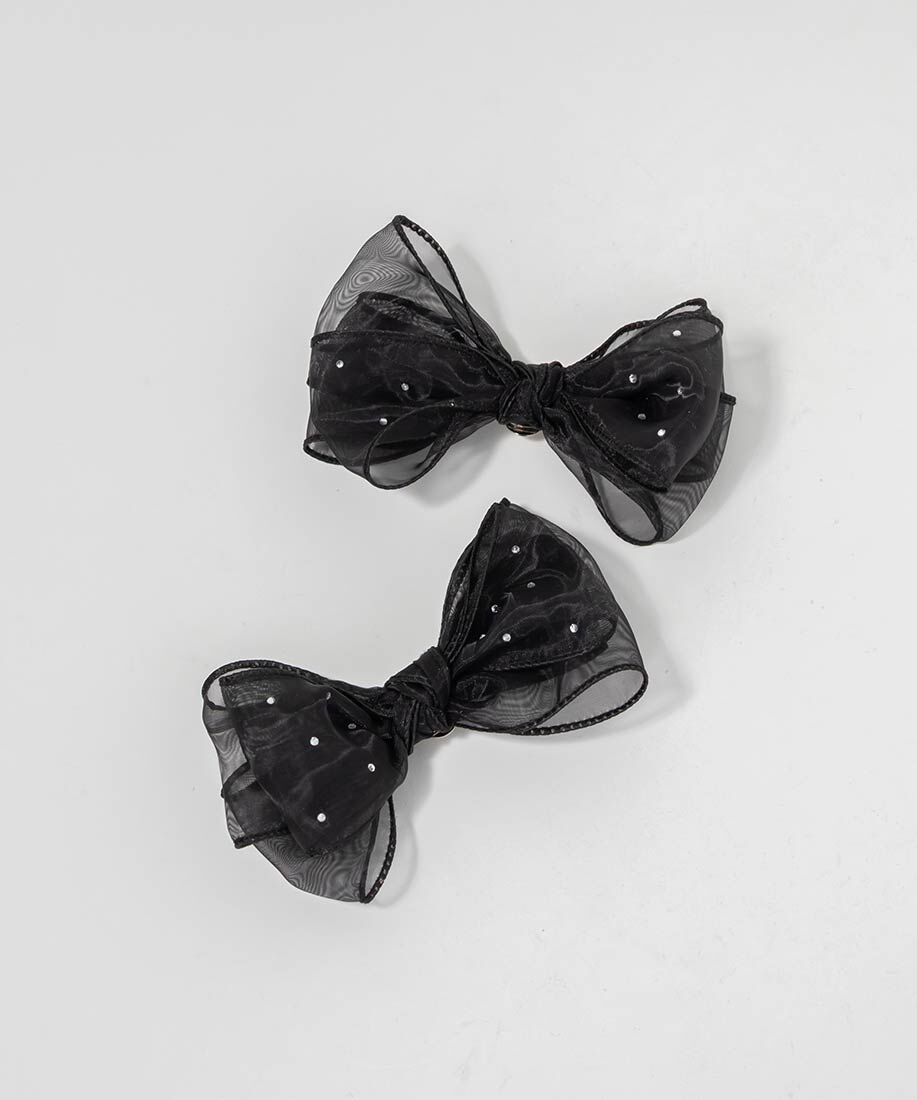  「2WAY シアーリボンチャンキーヒールパンプス」|パンプス|