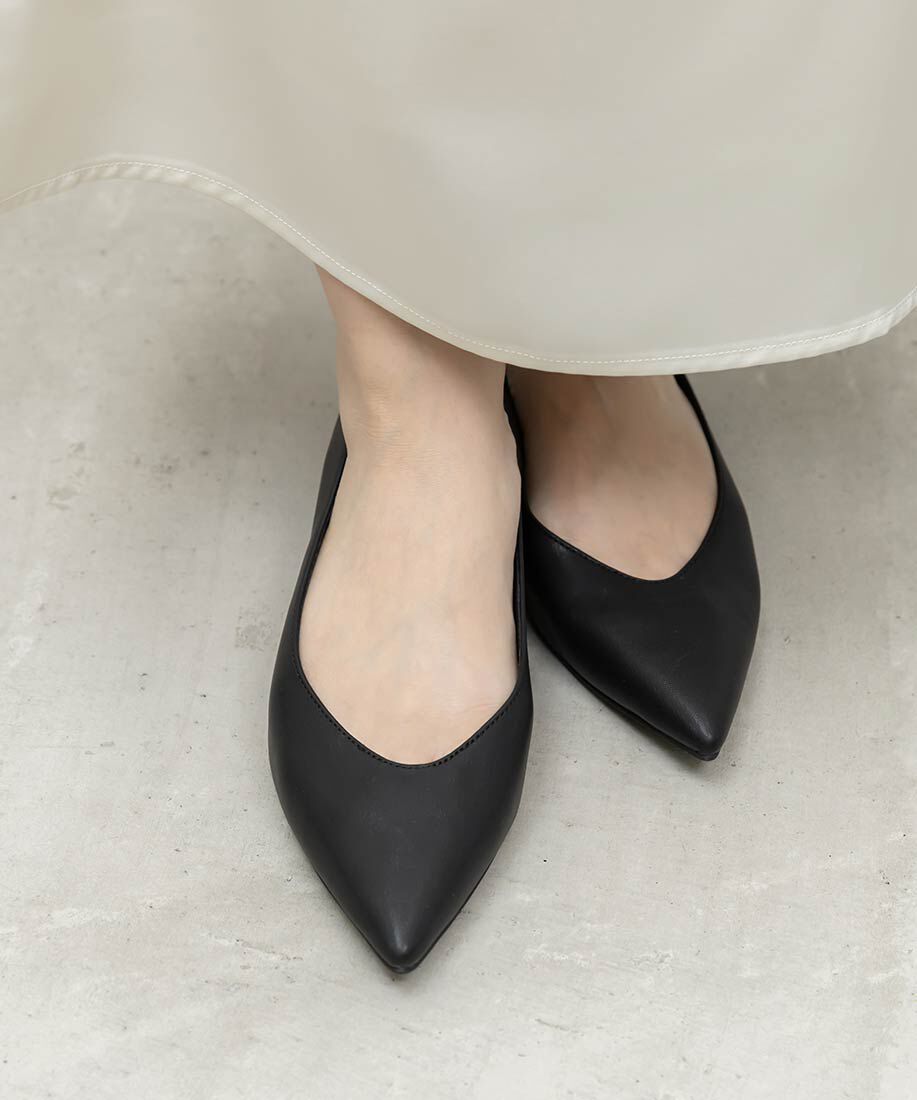  「2WAY シアーリボンチャンキーヒールパンプス」|パンプス|