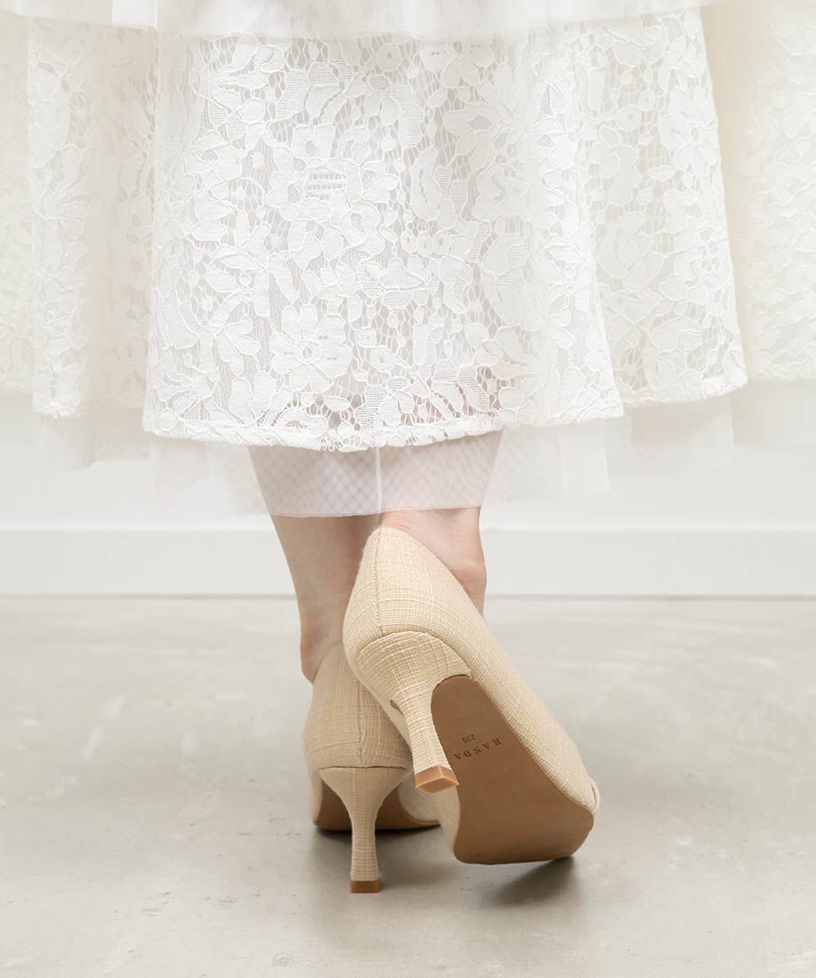  「ビジューパーツポインテッドトゥパンプス」|パンプス|