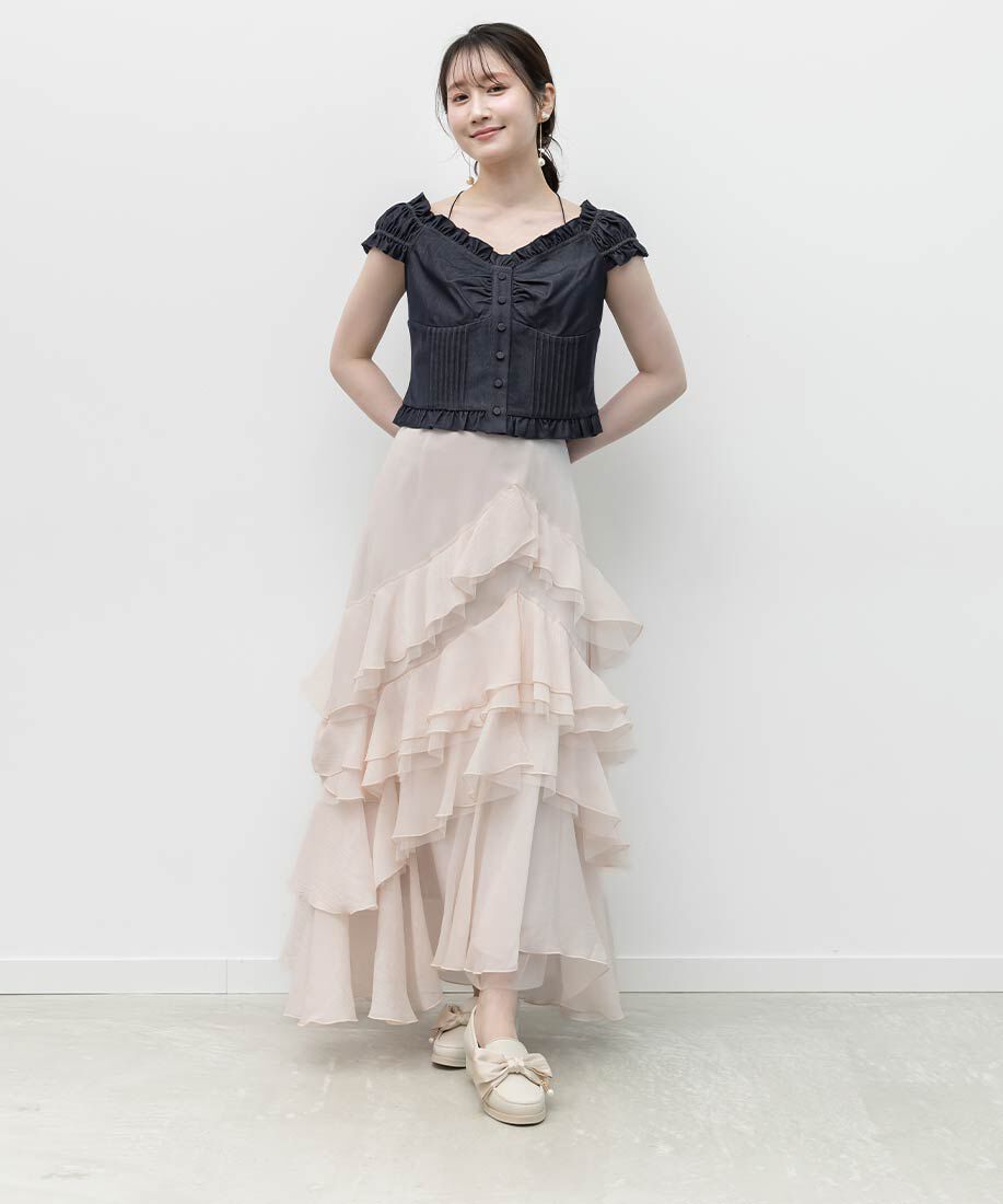  「パールチャームサテンリボンローファー」|ローファー|