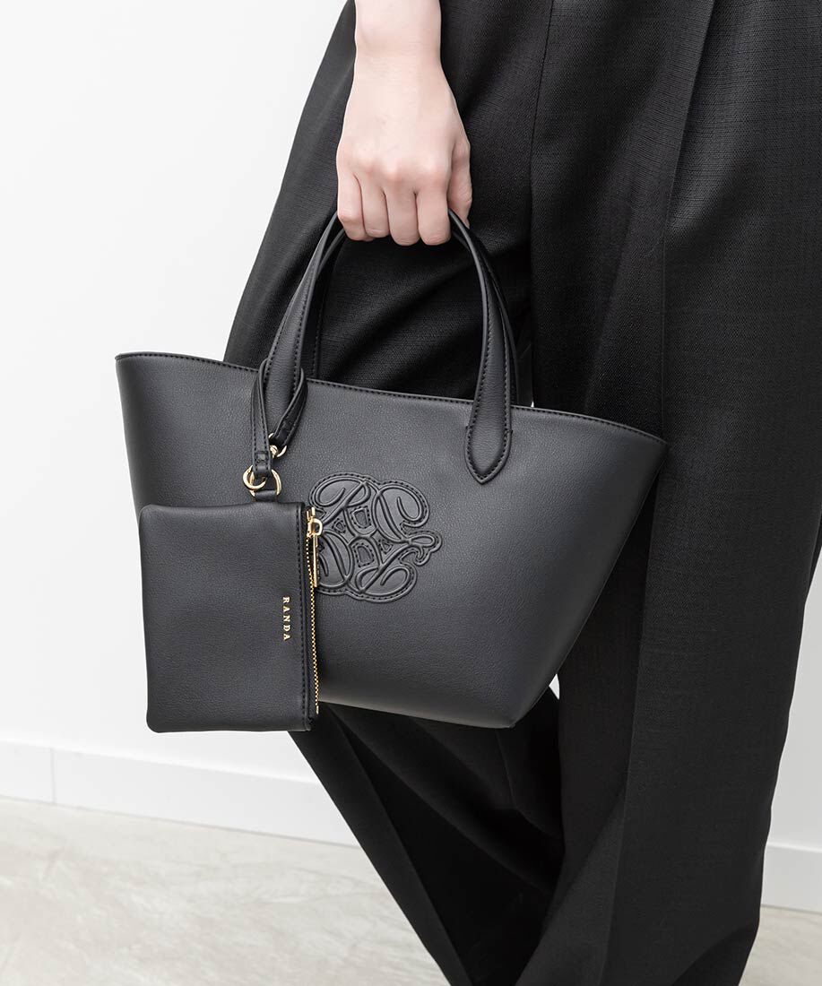  「2WAY ポーチ付きモノグラムエンボストートバッグ」|トートバッグ|