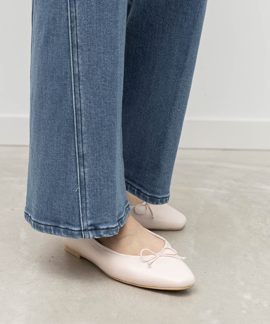  「軽量 スクエアトゥフラットパンプス」|パンプス|