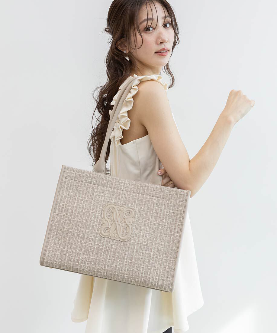  「【A4対応】モノグラムデザイントートバッグ」|トートバッグ|