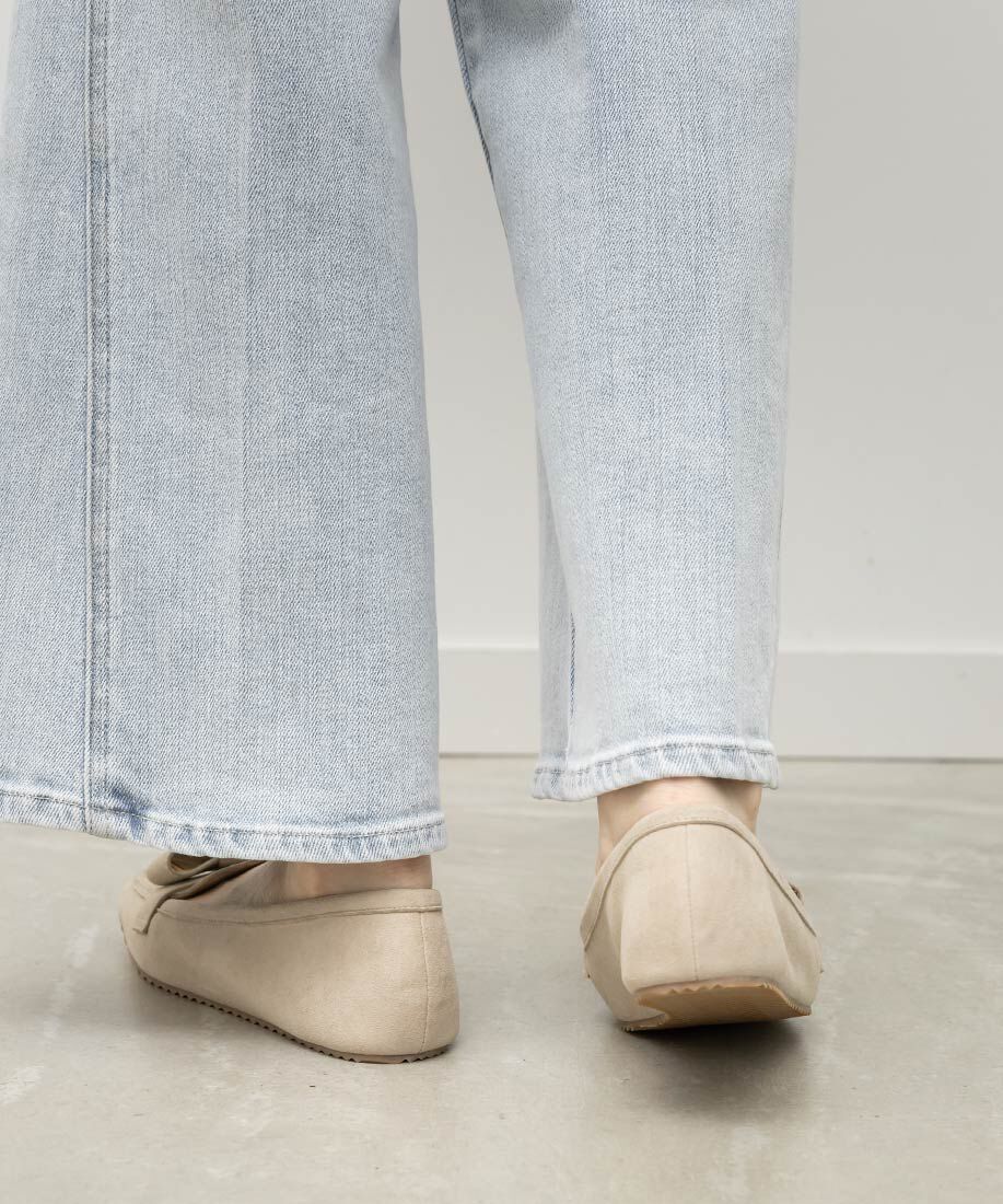  「スクエアトゥリボンモカシンシューズ」|ローファー|