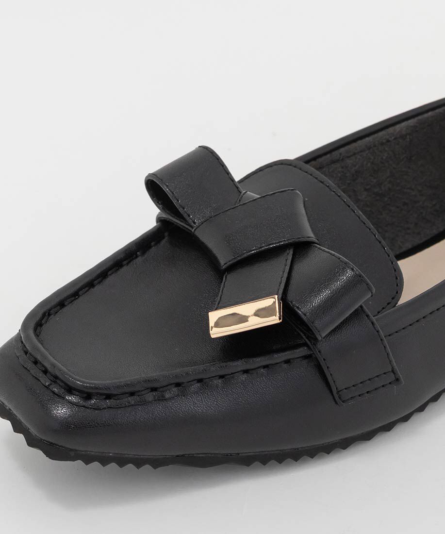  「スクエアトゥリボンモカシンシューズ」|ローファー|