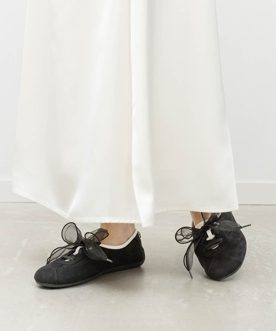  「2WAY オーガンジーリボンフラットスニーカー」|スニーカー|