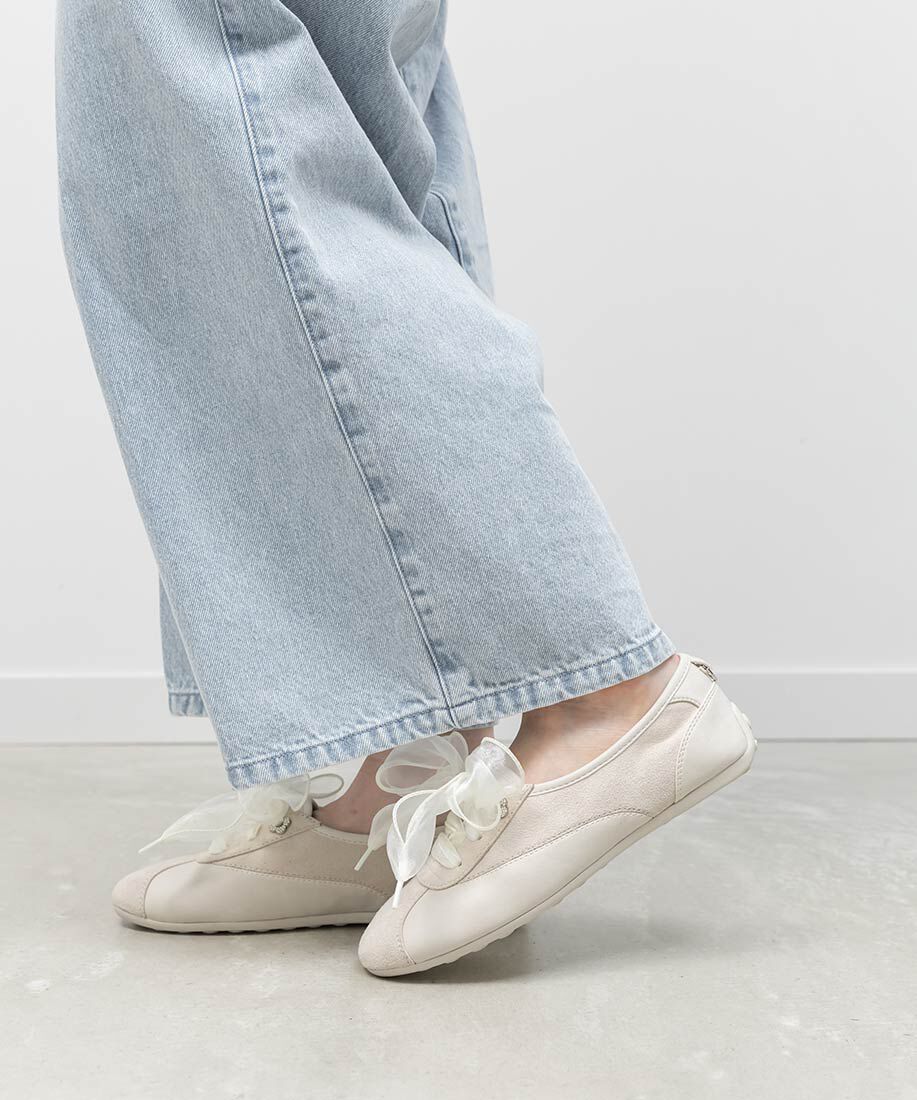  「2WAY オーガンジーリボンフラットスニーカー」|スニーカー|