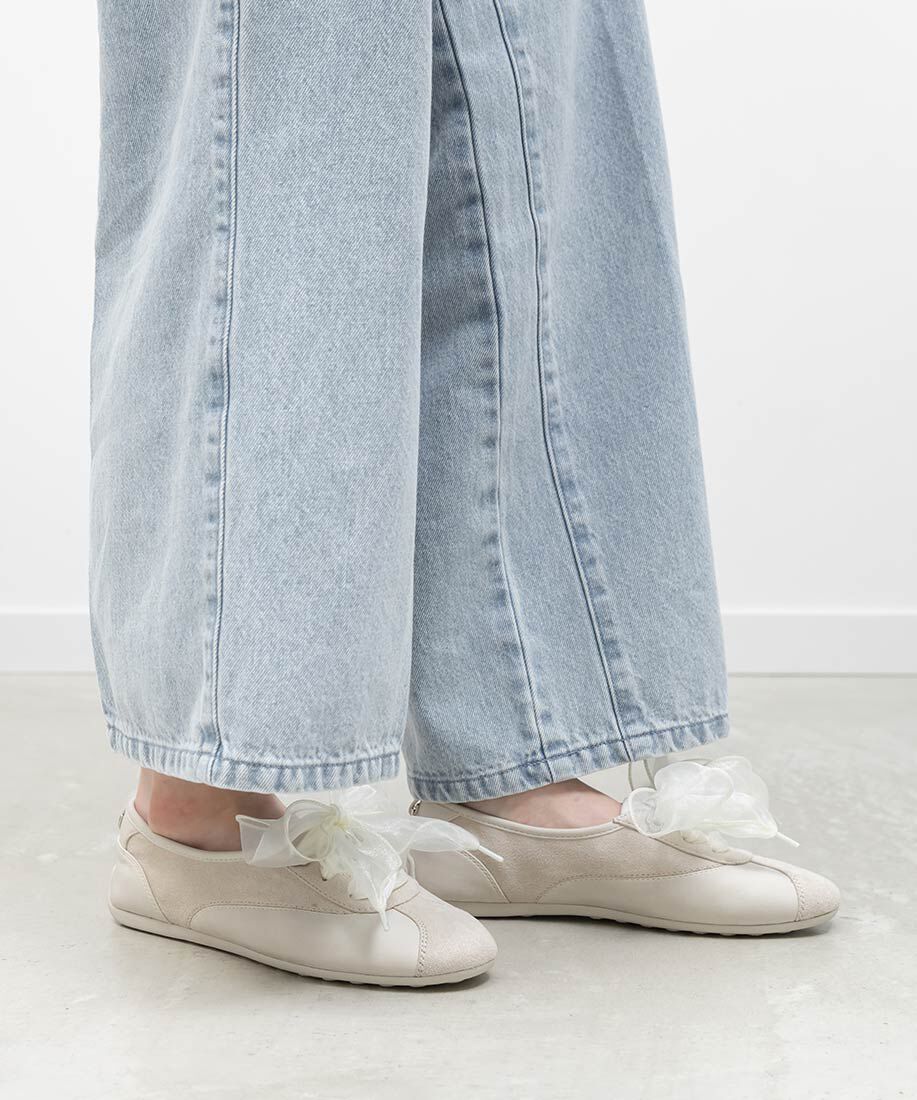  「2WAY オーガンジーリボンフラットスニーカー」|スニーカー|