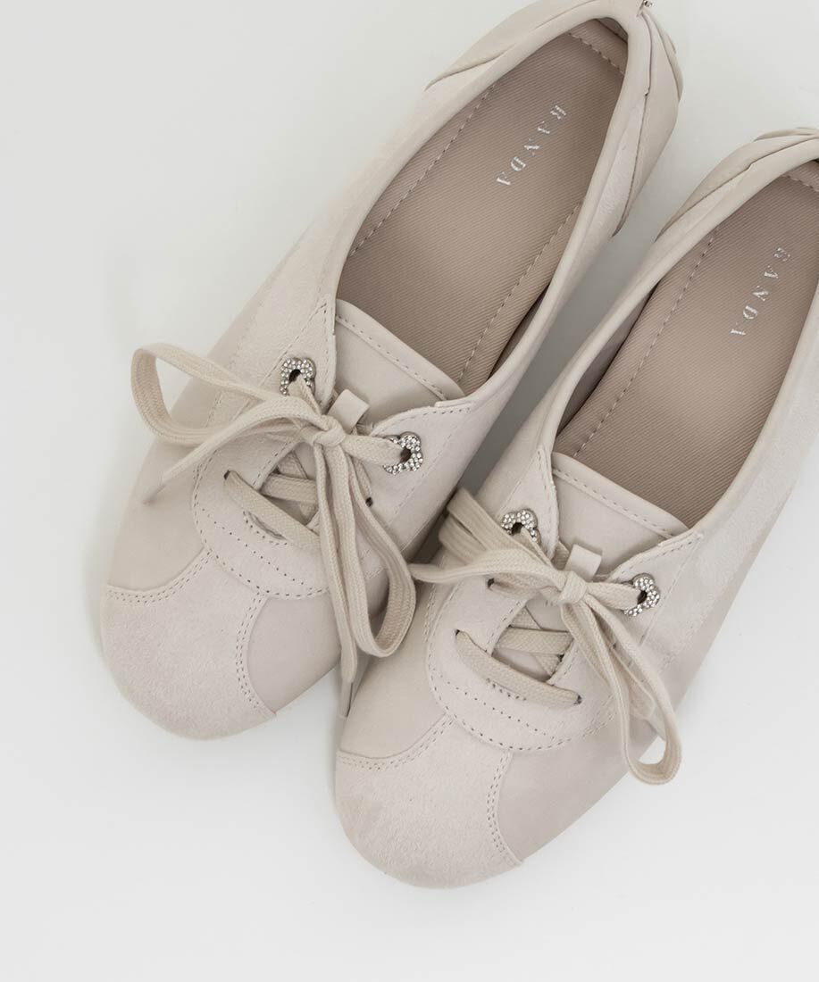  「2WAY オーガンジーリボンフラットスニーカー」|スニーカー|