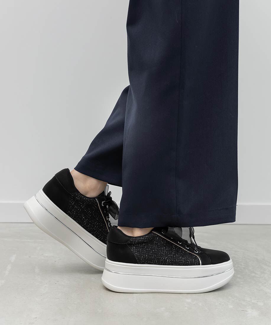  「2WAY シアーリボンプラットフォームスニーカー」|スニーカー|