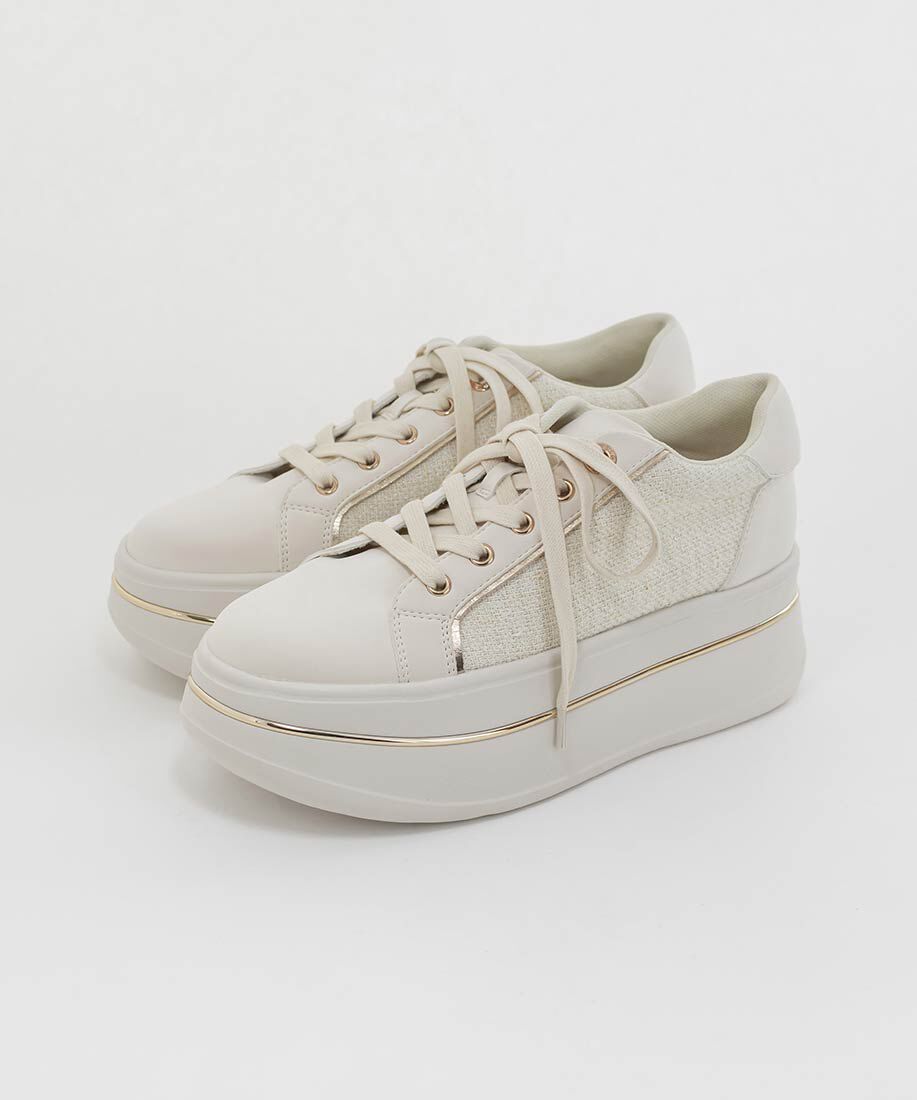  「2WAY シアーリボンプラットフォームスニーカー」|スニーカー|