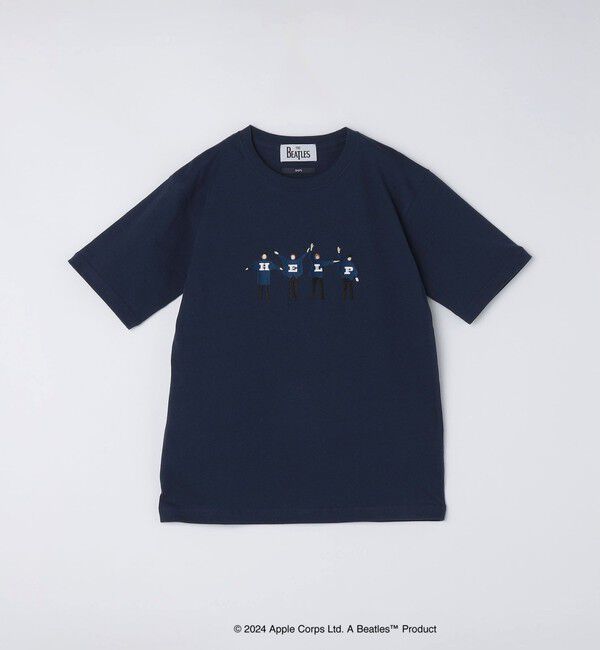 SHIPS「【WEB限定】SHIPS: THE BEATLES エンブロイダリー Tシャツ 24SS」|Tシャツ・カットソー|ダークブルー