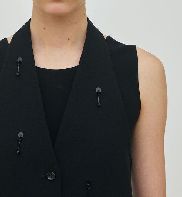 DES PRES「ソフトウールオックスフォード ホルターウエストコート」|ベスト・ジレ|