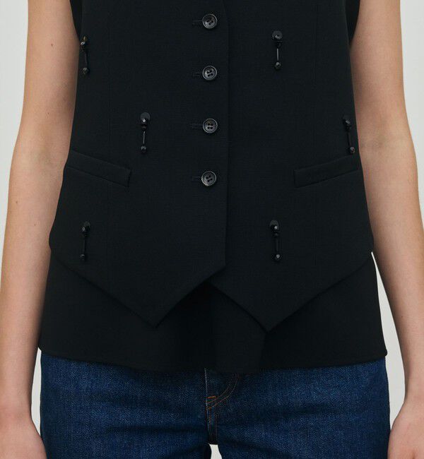 DES PRES「ソフトウールオックスフォード ホルターウエストコート」|ベスト・ジレ|