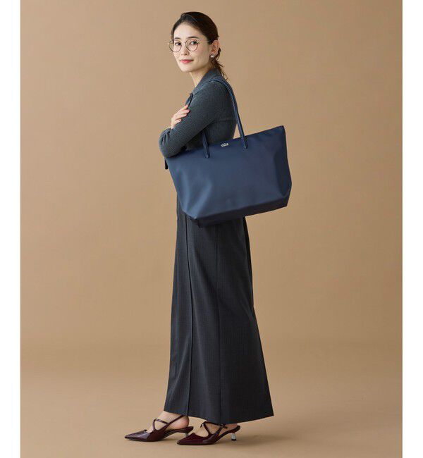 LACOSTE「スリムフィット ロングスリーブリブニットポロシャツ」|ポロシャツ|