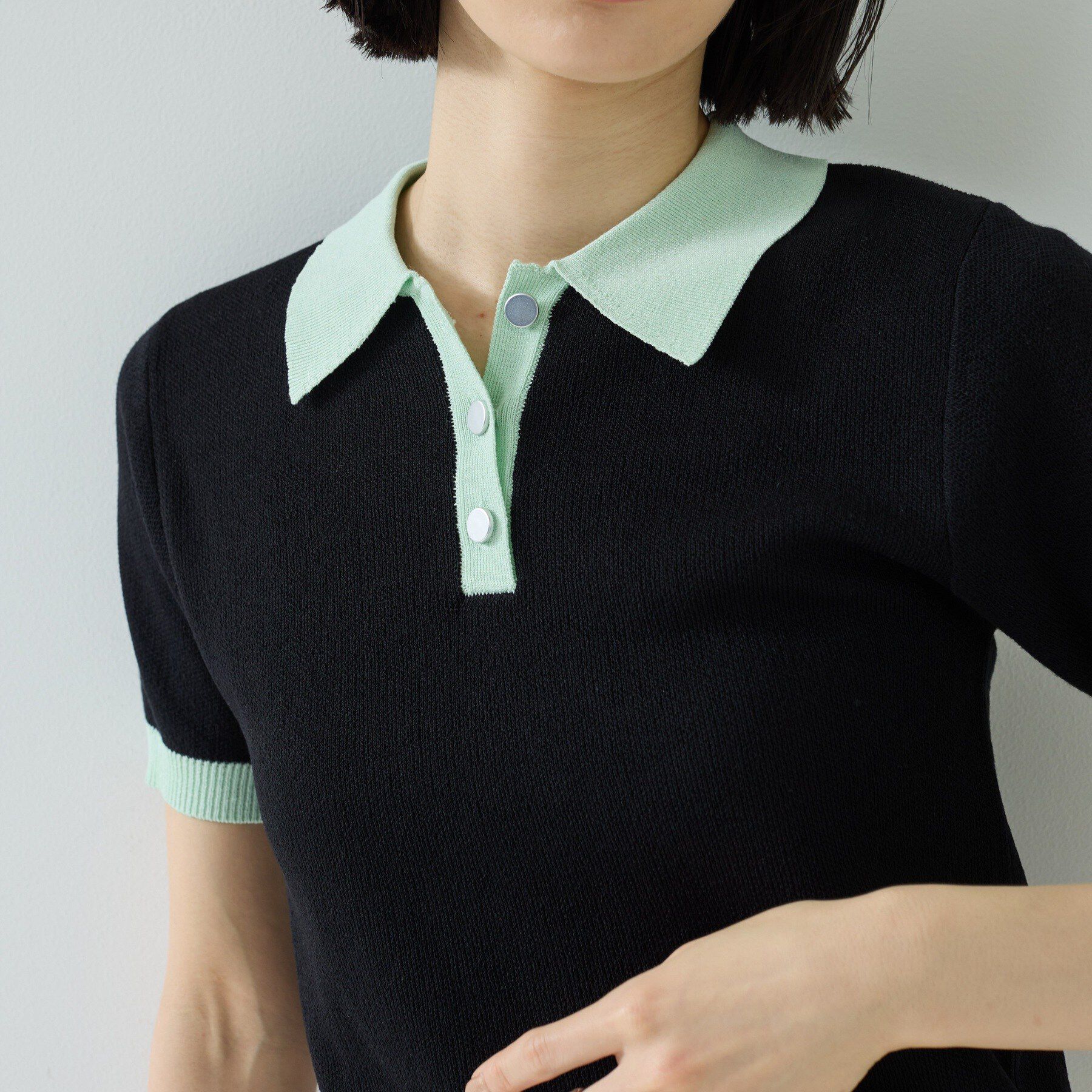 GALLEST「ジャカードポロニット」|ニット・セーター|