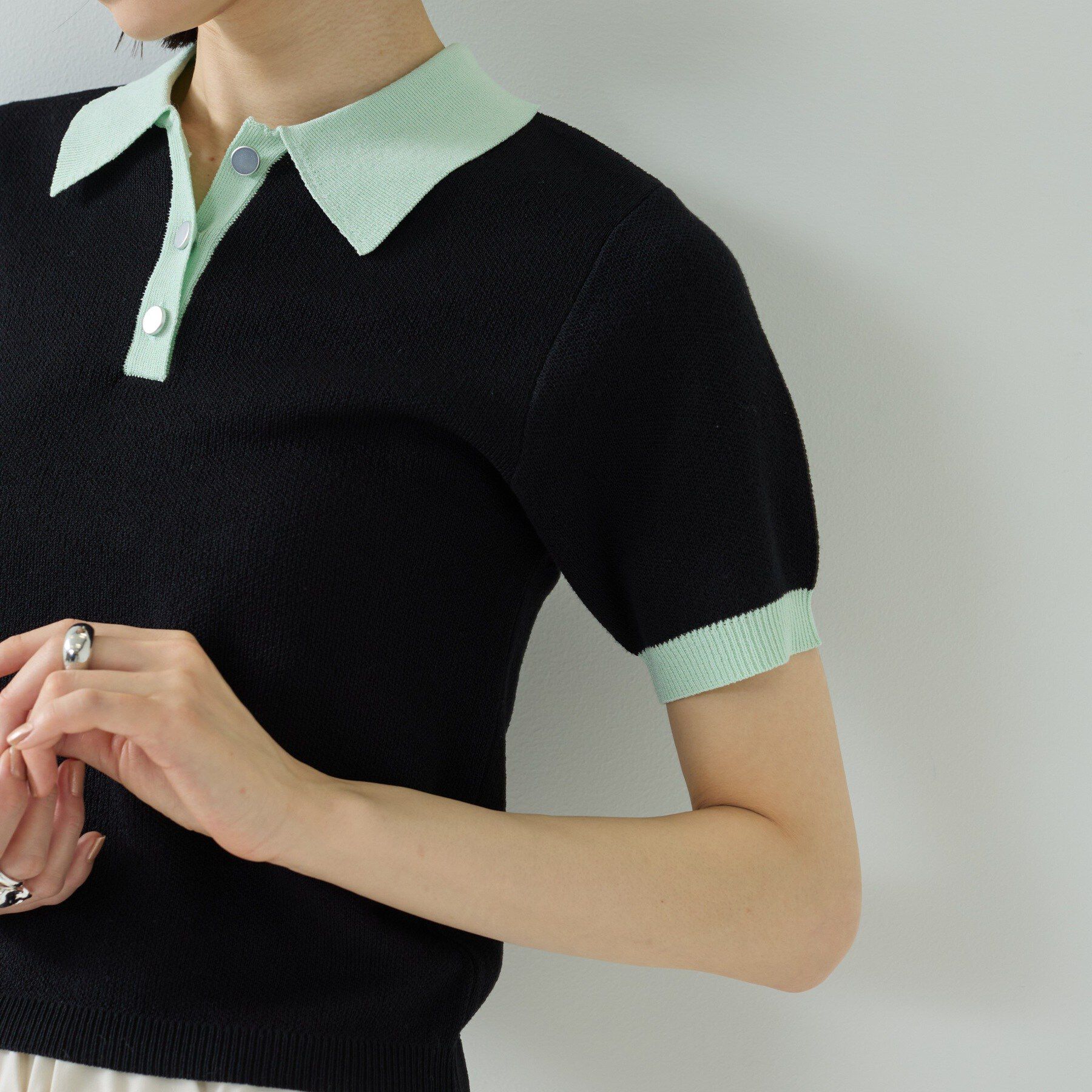 GALLEST「ジャカードポロニット」|ニット・セーター|