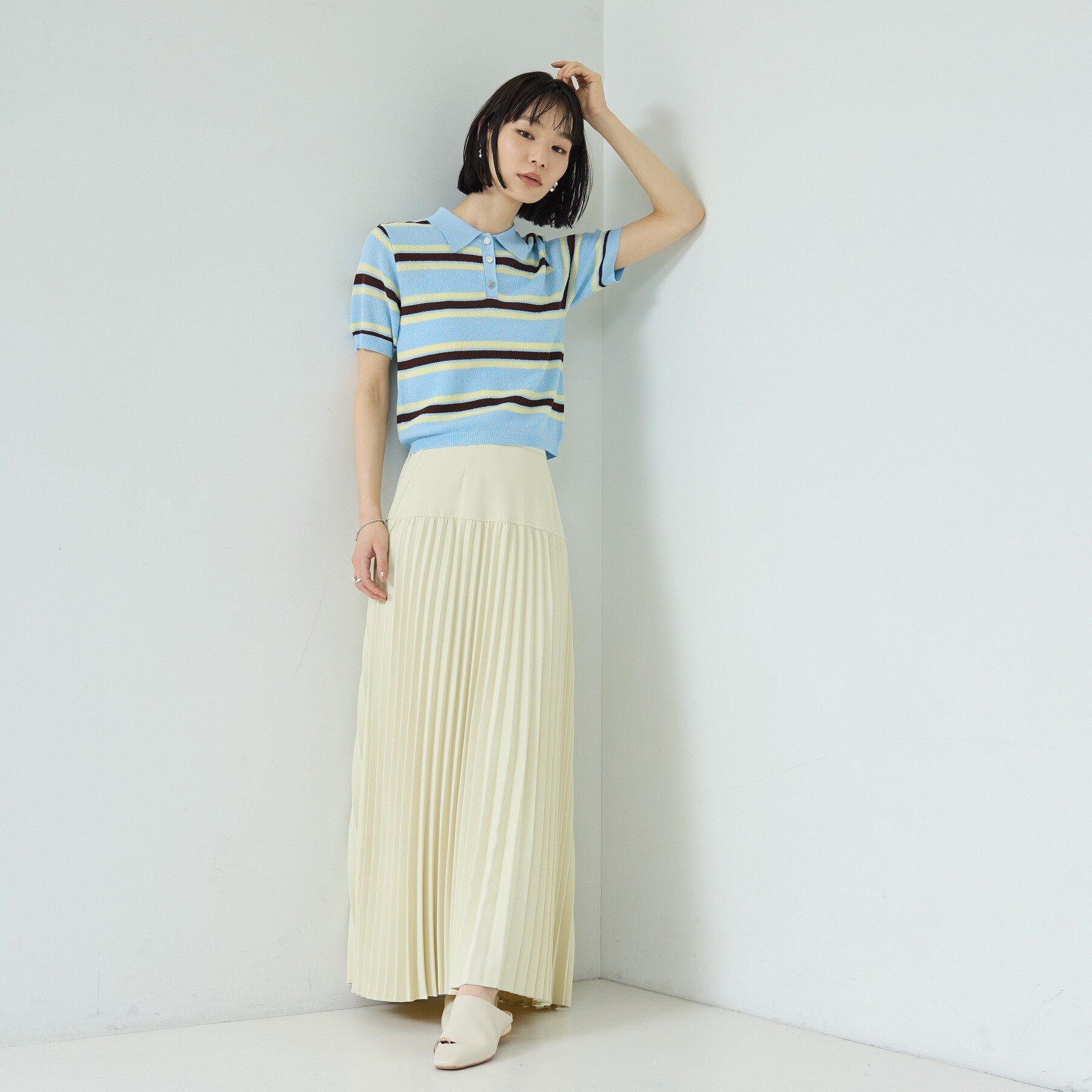 GALLEST「ジャカードポロニット」|ニット・セーター|