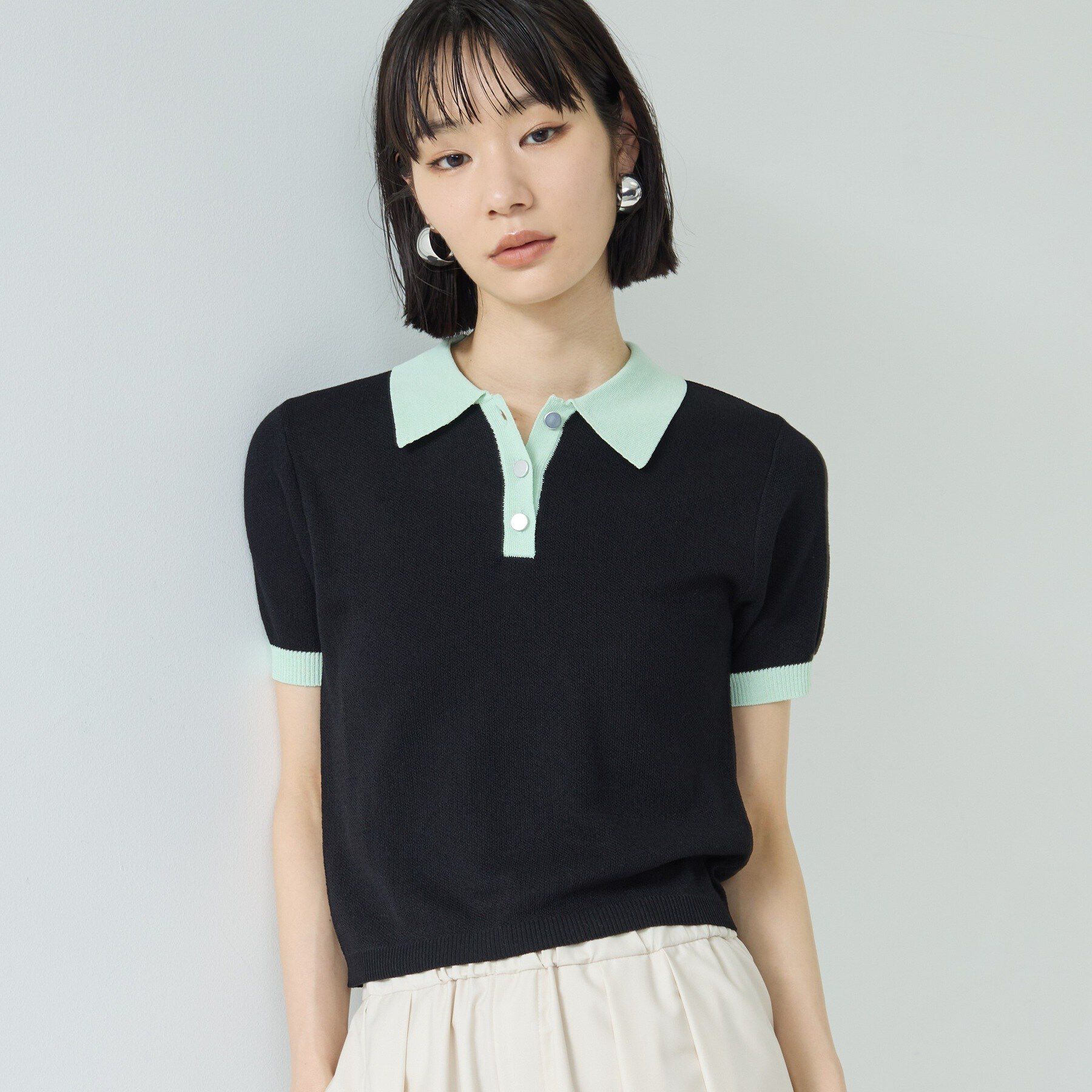 GALLEST「ジャカードポロニット」|ニット・セーター|