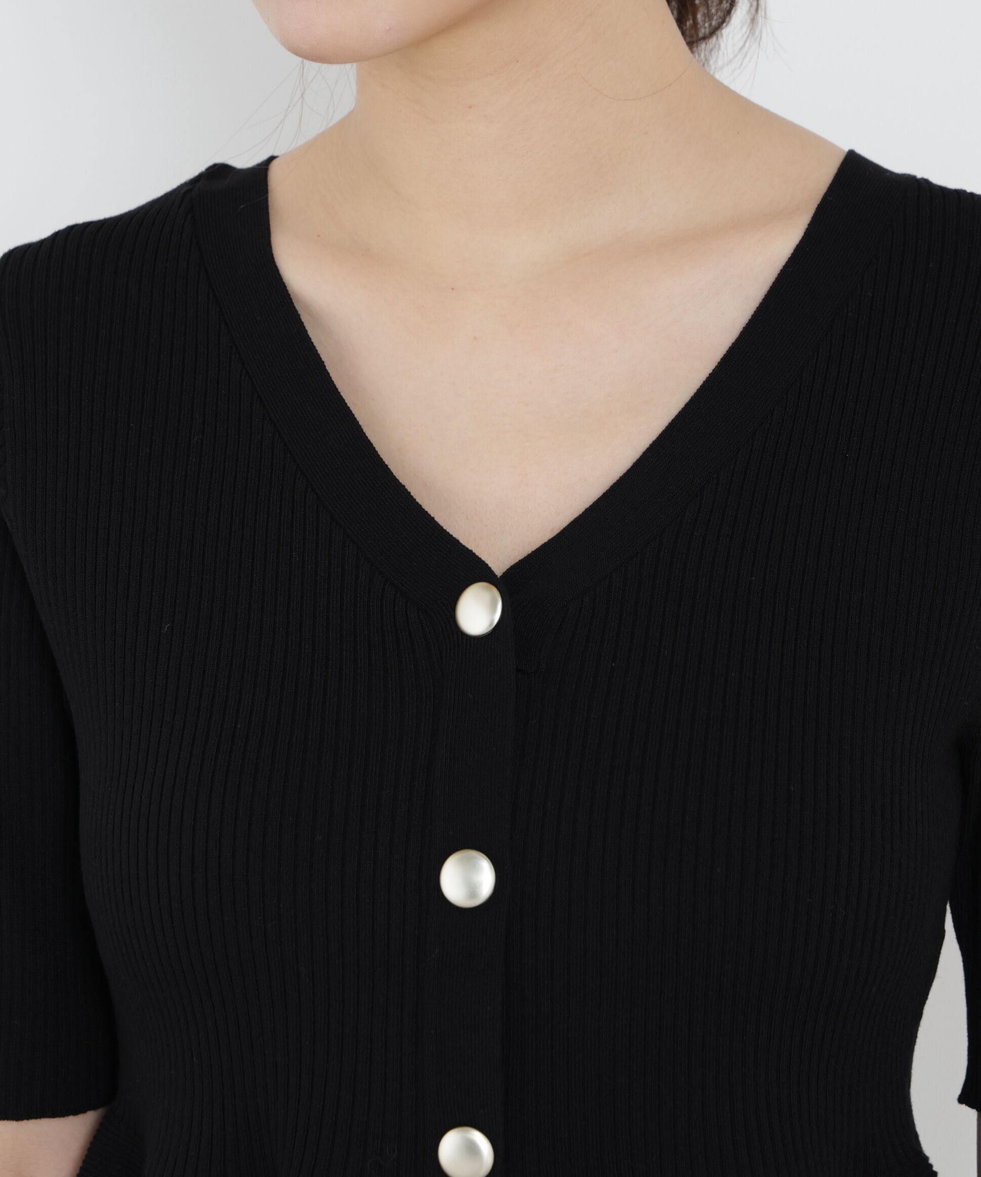 PROPORTION BODY DRESSING「部分シアーペプラムニット　26SS」|ニット・セーター|