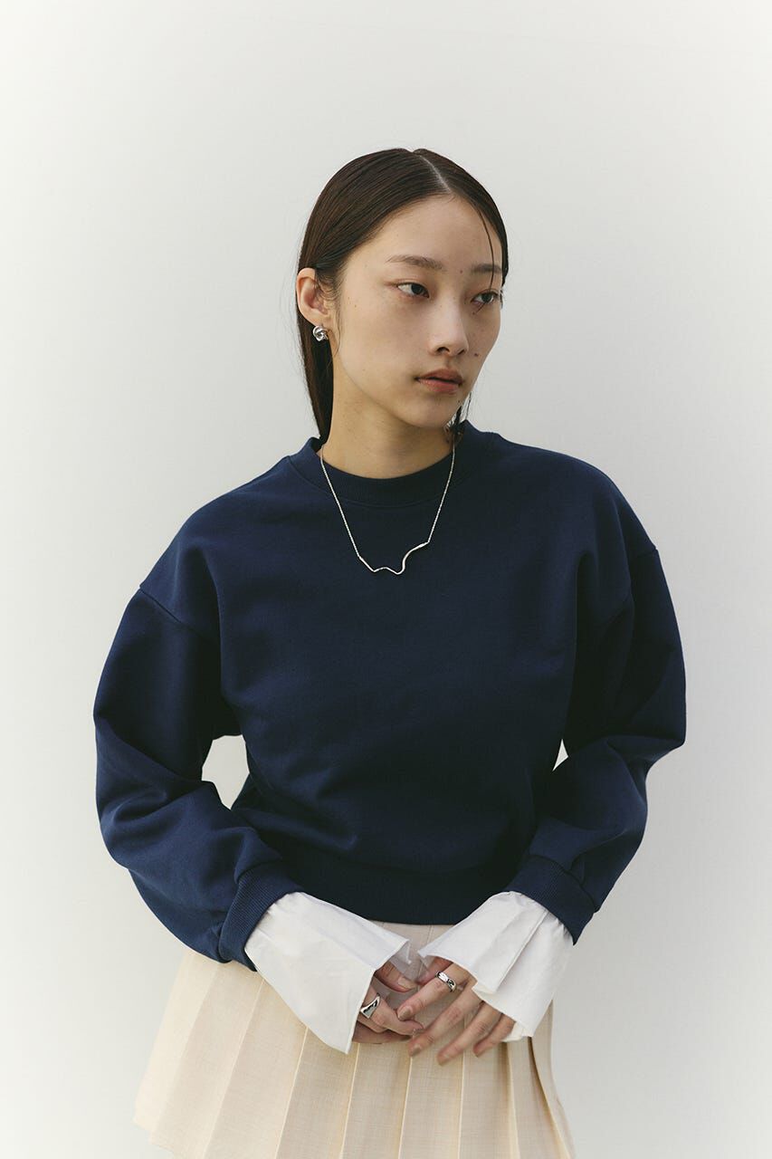 STYLEMIXER「フリルカフスウェットトップ」|Tシャツ・カットソー|NVY