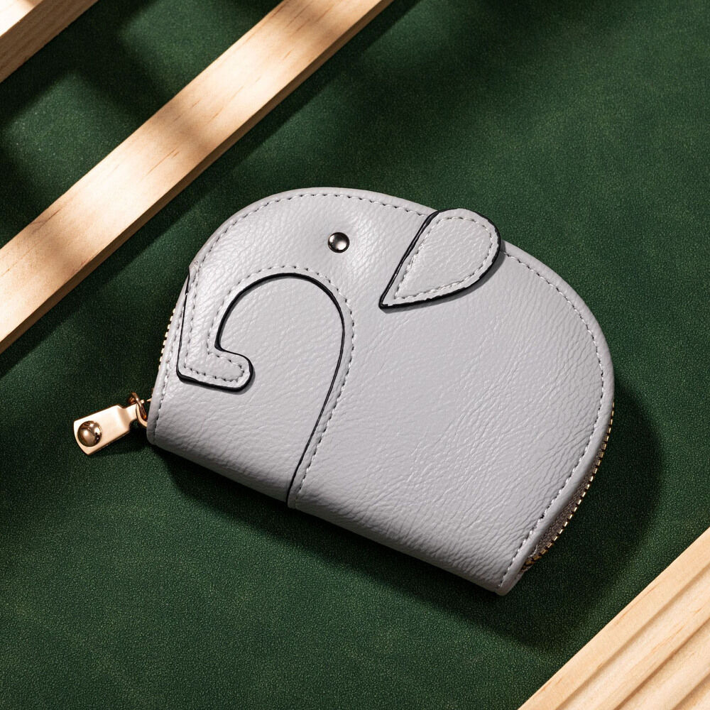 BACKYARD FAMILY「ミニ 財布 レディース ゾウ型 通販 ミニ財布 コインケース お財布 ミニウォレット 小銭入れ」|その他|グレー1