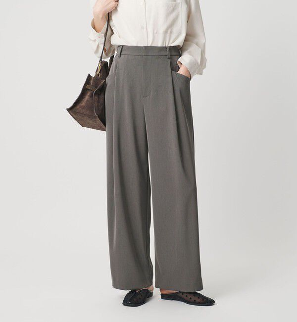 BEAUTY&YOUTH UNITED ARROWS「ポリエステルブレンド ツイルバックゴムパンツ」|スラックス|