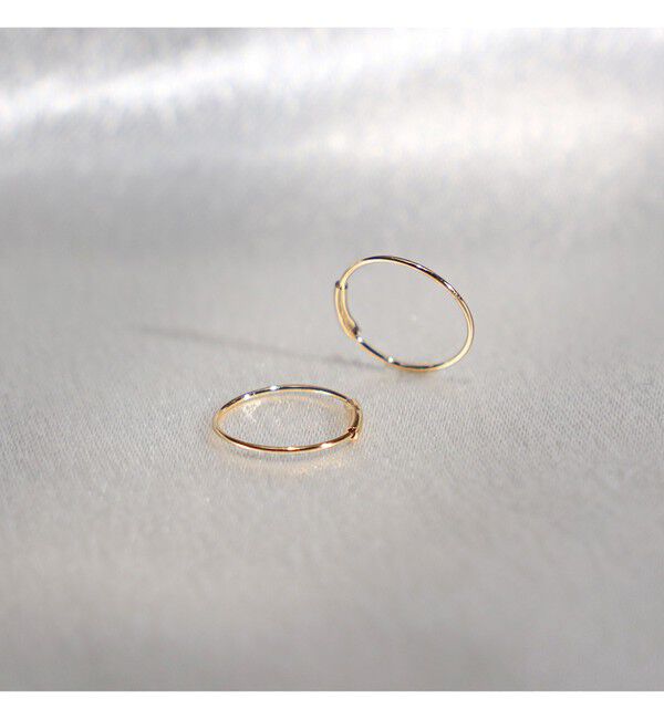 Ray BEAMS 「Ray BEAMS / K18 フープピアス 10mm」|ピアス|GOLD