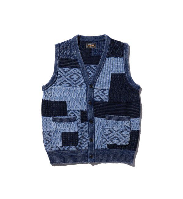 BEAMS PLUS「B+INDIGO VEST」|ニット・セーター|INDIGO