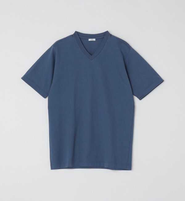 SHIPS「SHIPS: 抗菌・防臭 NANO-FINE（R） コットン Vネック Tシャツ」|Tシャツ・カットソー|ライトブルー