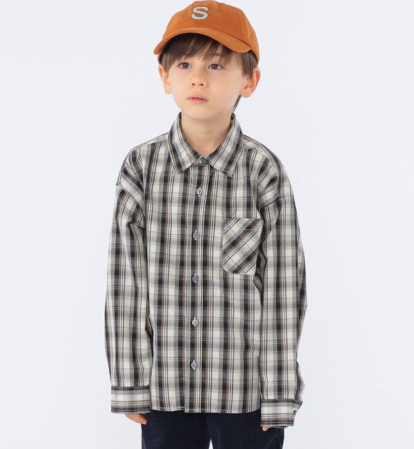 SHIPS KIDS「SHIPS KIDS:100～130cm / コンフォータブル 長袖 シャツ」|シャツ・ブラウス|