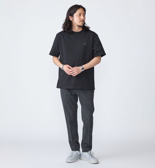 SHIPS「【WEB限定】SHIPS:〈接触冷感・吸水速乾等〉STORATECH(TM）ワンポイントロゴ スムース Tシャツ」|Tシャツ・カットソー|